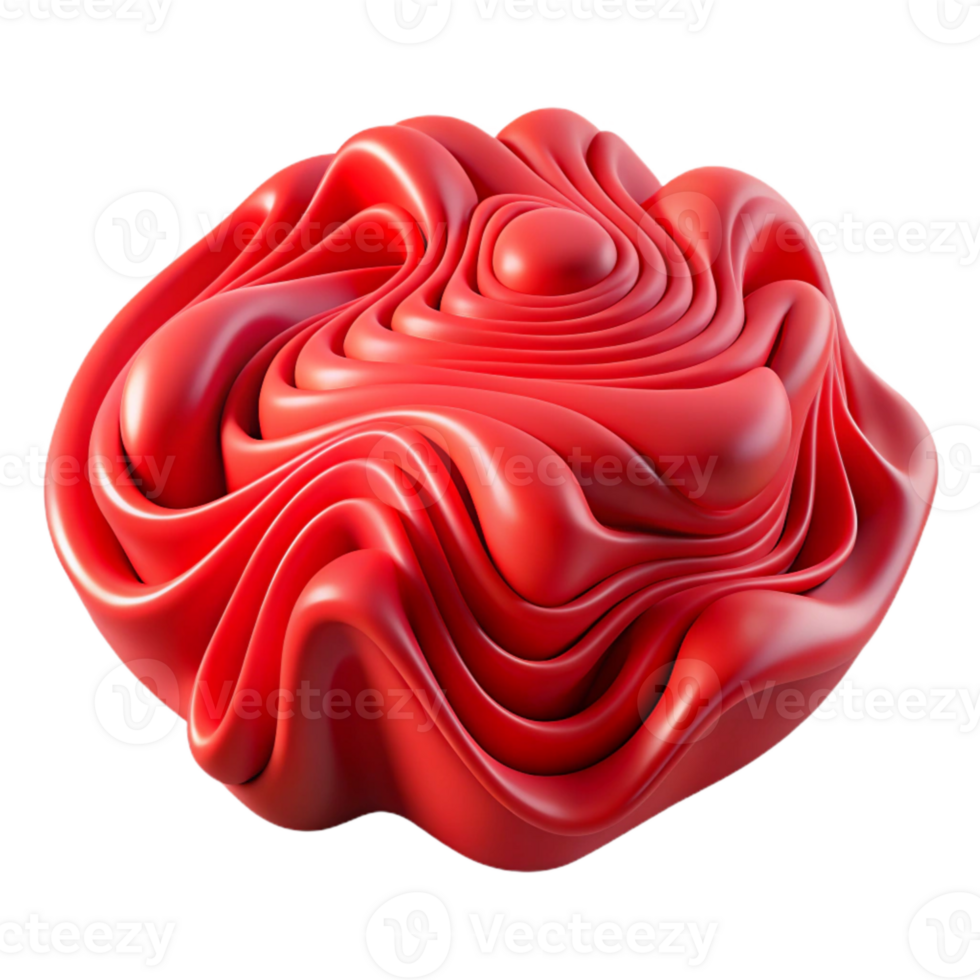 serene creative Red Flux Formation Wavy Lines Isolated png