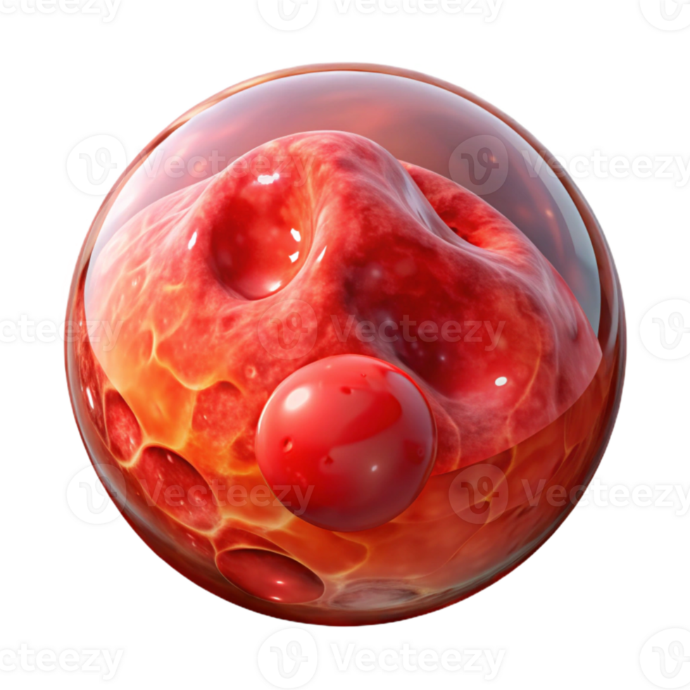 serene creative Red Nebula in Bubble Transparent Background authentic png