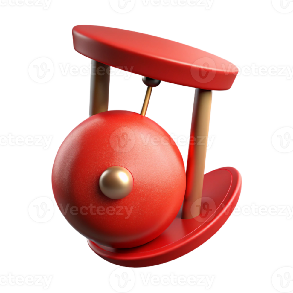 stunning creative Red Pendulum Swinging with Precision Transparent Background detailed png