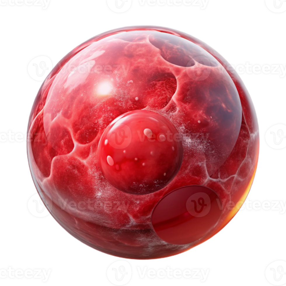 elegant traditional Red Nebula in Bubble Transparent Background exclusive png