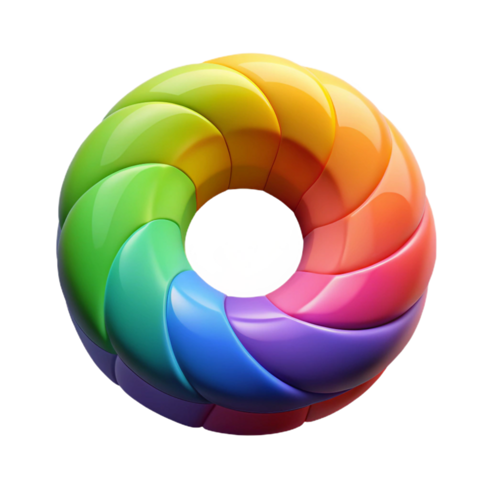 impressive contemporary Rotating Color Spectrum Cutout on Transparent Background high resolution png