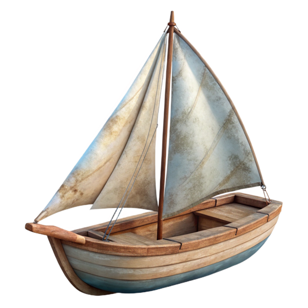 extraordinary artistic Sailboat with Furled Sails Transparent Background professional png