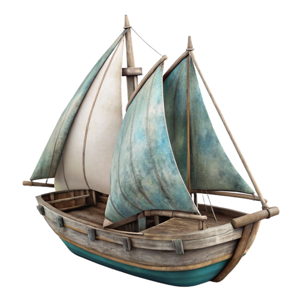 impressive minimalist Sailboat with Furled Sails Transparent Background exclusive png