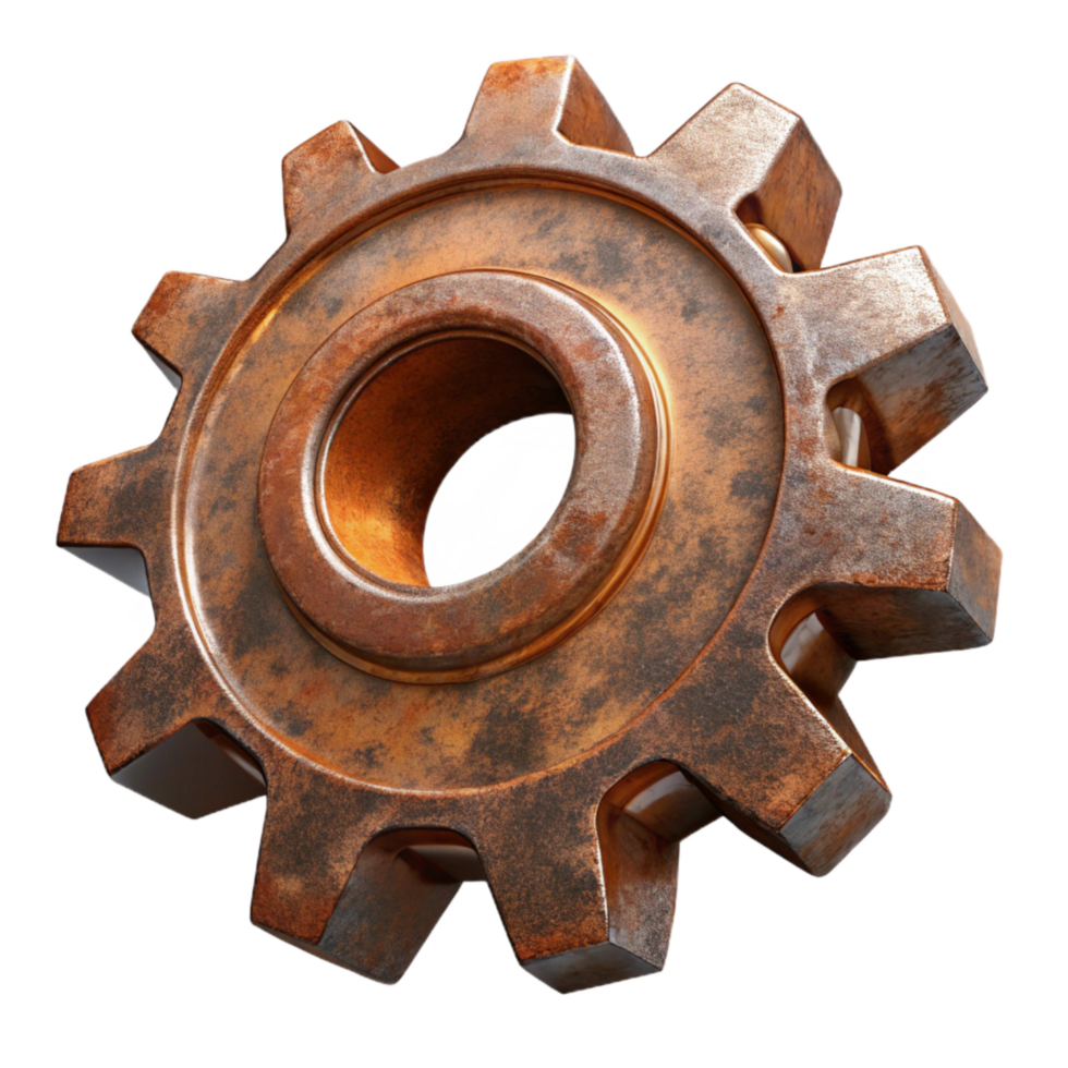 stunning rustic Rusty Metal Gear Texture Industrial Design Transparent high quality png