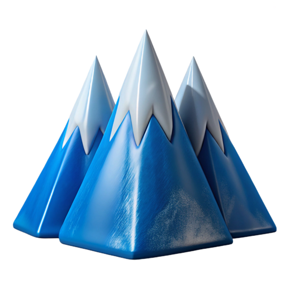 vibrant abstract Sharp Aeropex Ascenders Peaks with Shadows Transparent original png