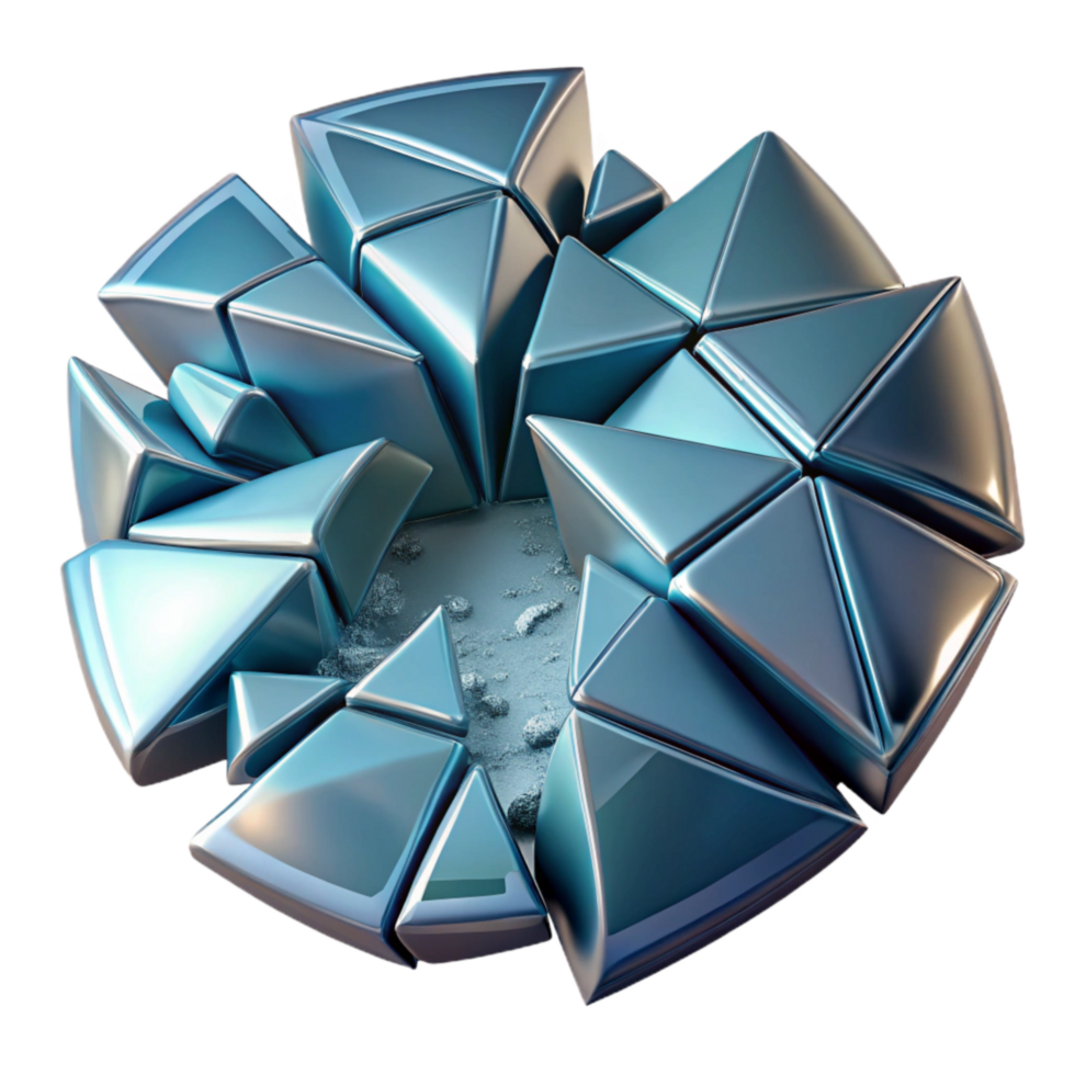 beautiful artistic Shattered Glass Cutout with Sharp Edges and Realistic Fragments png