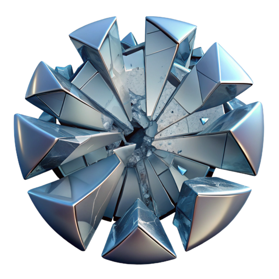elegant rustic Shattered Glass Cutout with Sharp Edges and Realistic Fragments genuine png
