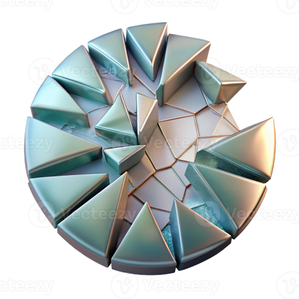 beautiful creative Shattered Reflection Cutout with Abstract Art Style authentic png