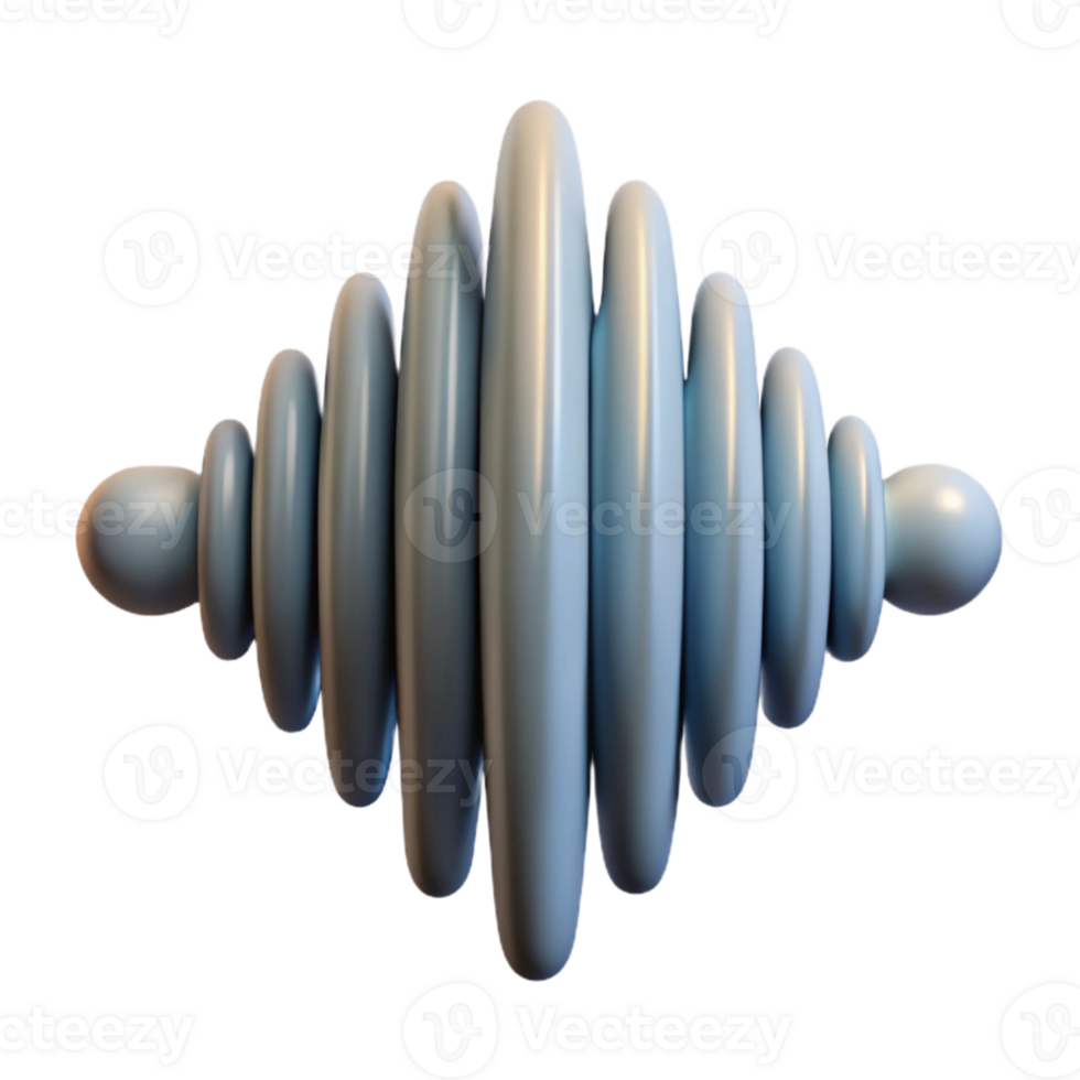 impressive minimalist Side View Soundwave Propagation Cutout Graphic authentic png