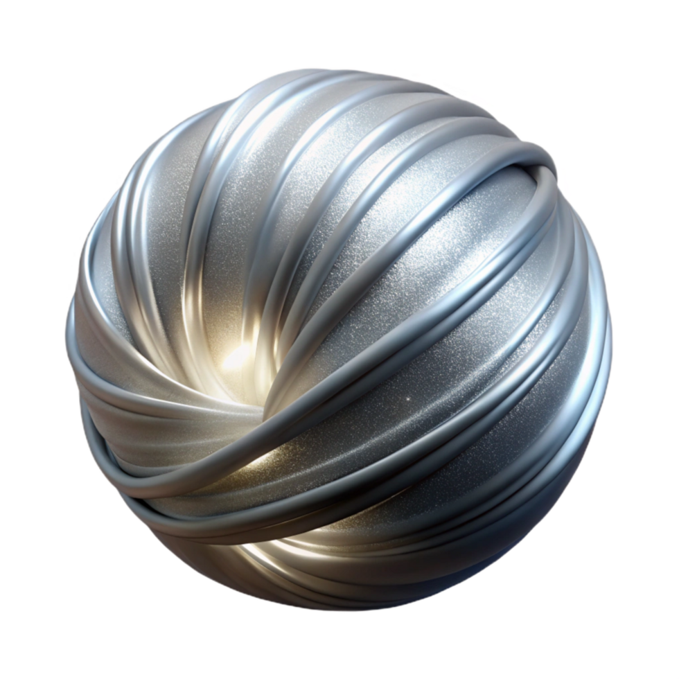 stunning artistic Silver Luminous Threads Dark Background Isolated detailed png
