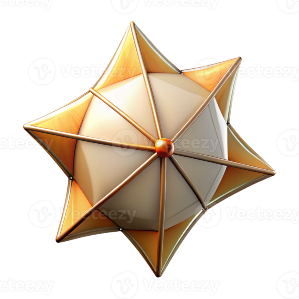 impressive artistic Simple Solar Sail Design on Transparent Background exclusive png