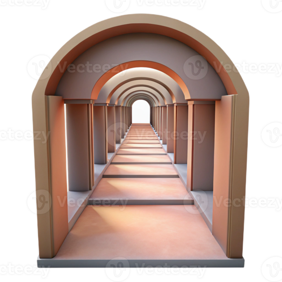 dramatic contemporary Simple Virtual Corridor with Perspective Cutout professional png