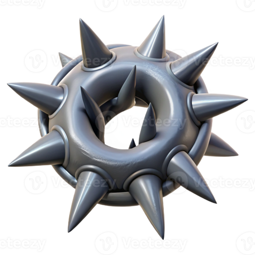 dramatic contemporary Simulated Thorn Cutout Transparent Background Slate Grey Sharp Point professional png