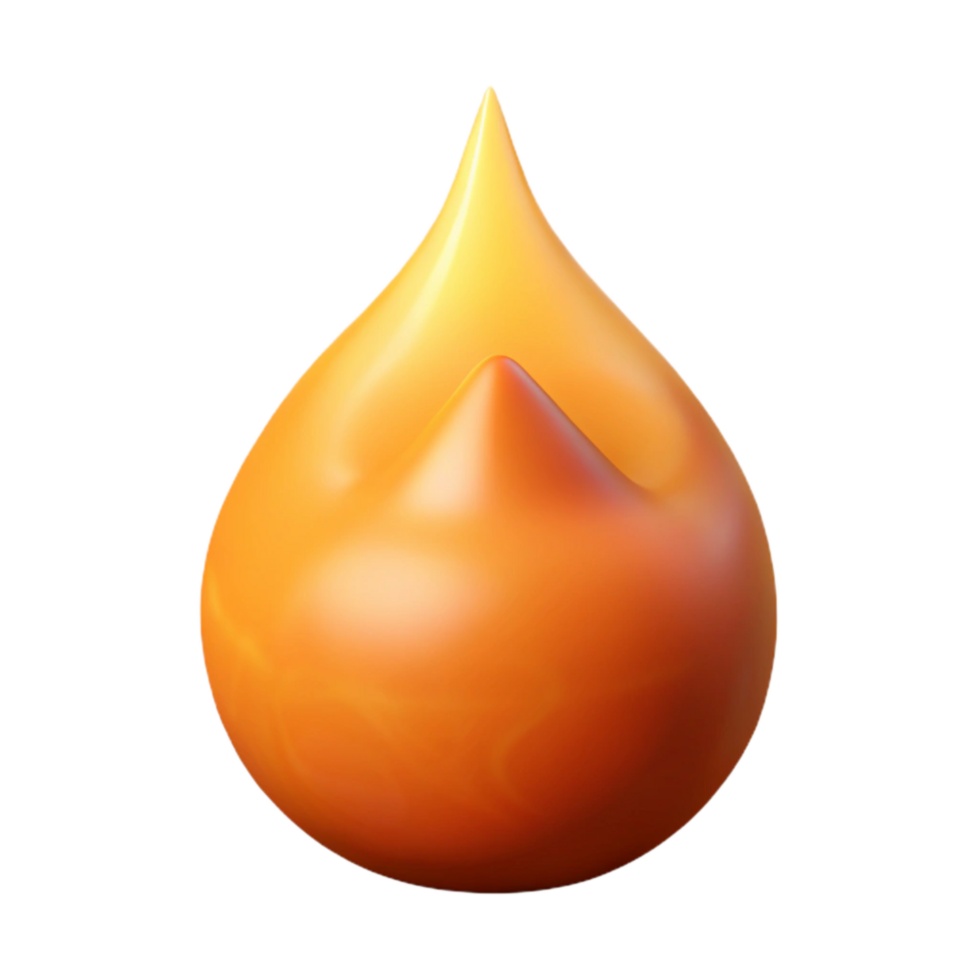 impressive modern Single Flame Shadow Isolated with Warm Orange Glow authentic png