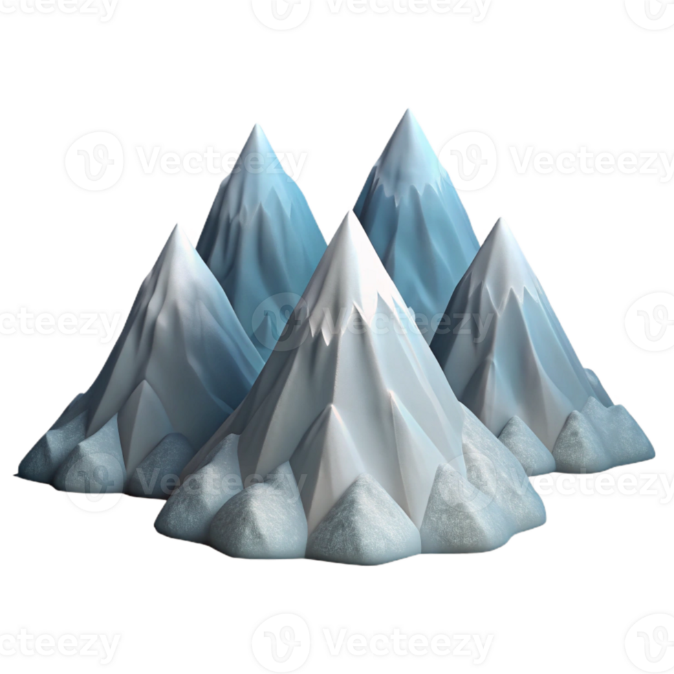 magnificent rustic Snow Capped Aeropex Ascenders Peaks Isolated Image high quality png