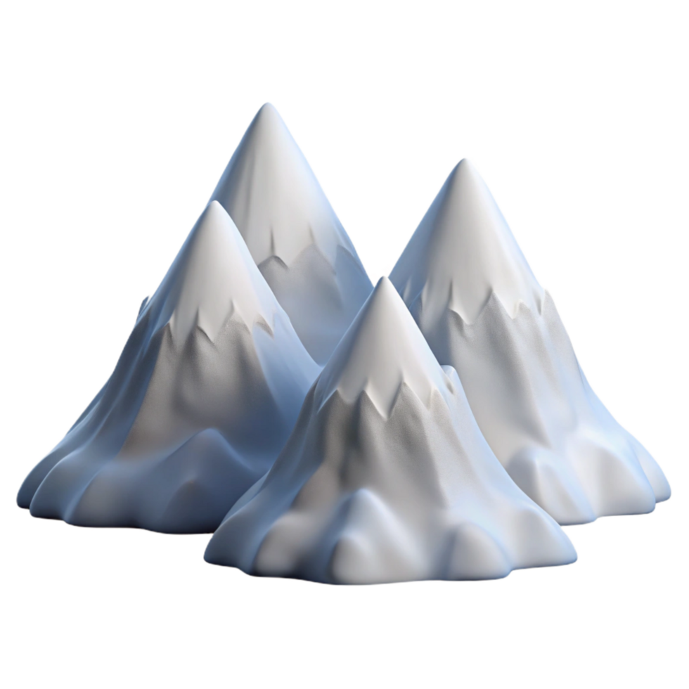 serene classic Snow Capped Aeropex Ascenders Peaks Isolated Image original png