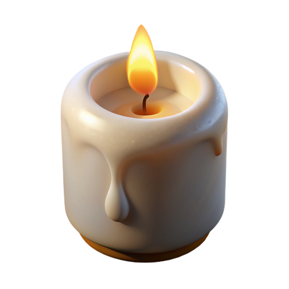 stunning creative Soft Candlelight Isolated with Shadow Transparent Background Cutout original png