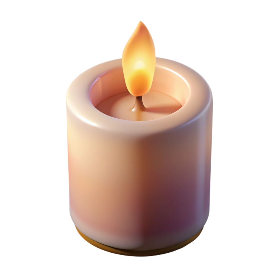 impressive traditional Soft Candlelight Isolated with Shadow Transparent Background Cutout high quality png