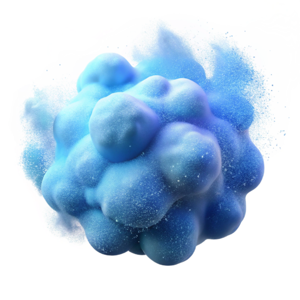 elegant minimalist Soft Blue Particle Mist with Transparent Background authentic png