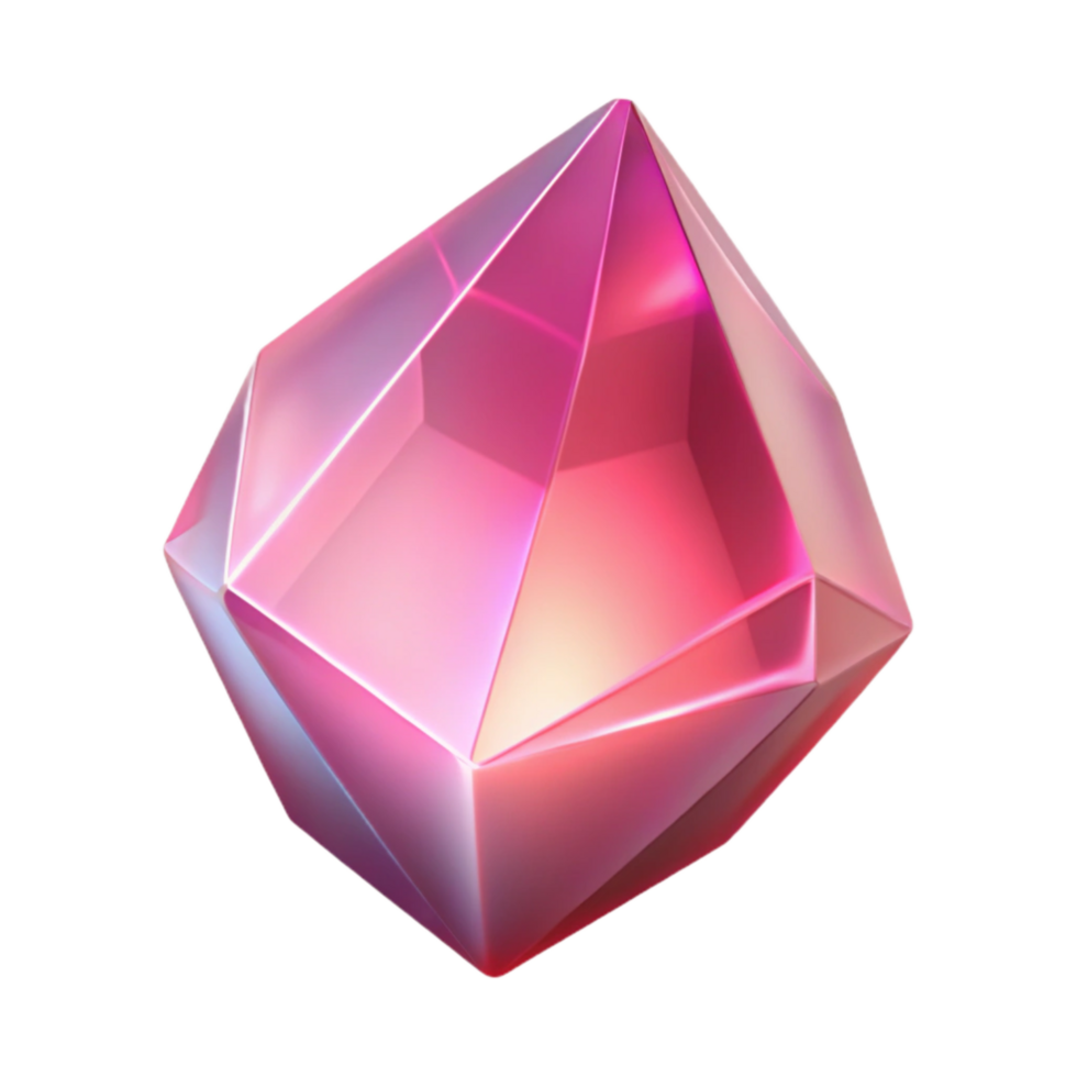 wonderful contemporary Soft Edge Crystal Cutout Dreamlike Geometric Shapes premium png