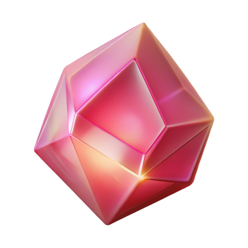 impressive contemporary Soft Edge Crystal Cutout Dreamlike Geometric Shapes detailed png