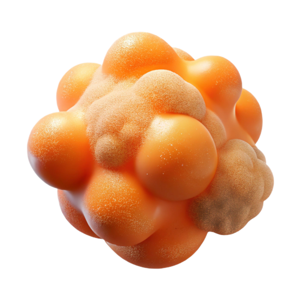 serene contemporary Soft Orange Particle Mist with Transparent Background png
