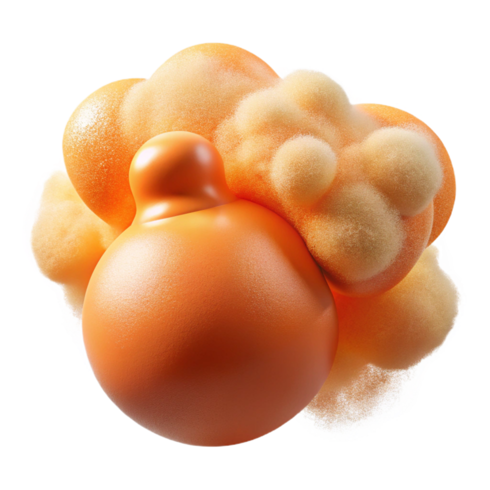 beautiful traditional Soft Orange Particle Mist with Transparent Background authentic png