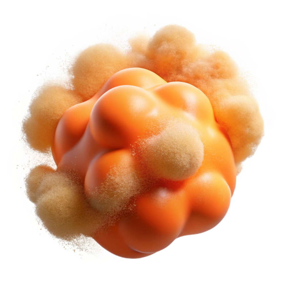 stunning classic Soft Orange Particle Mist with Transparent Background png