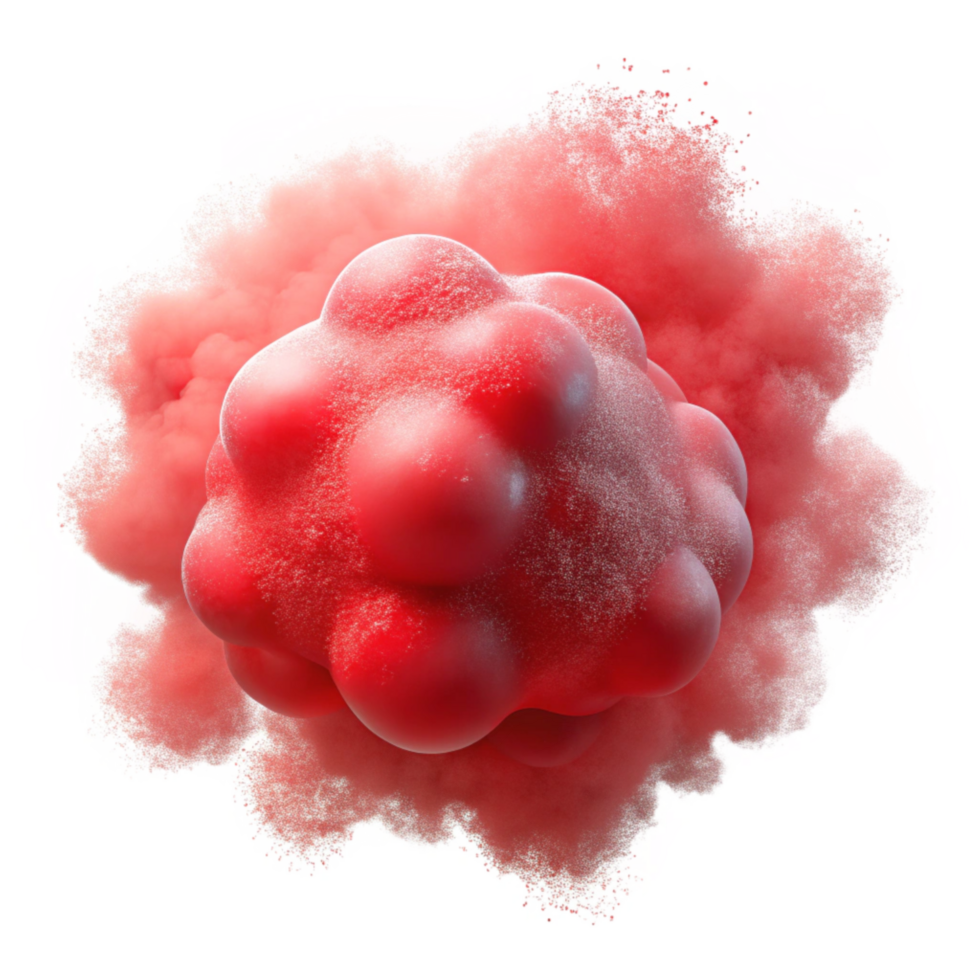 serene vintage Soft Red Particle Mist with Transparent Background professional png