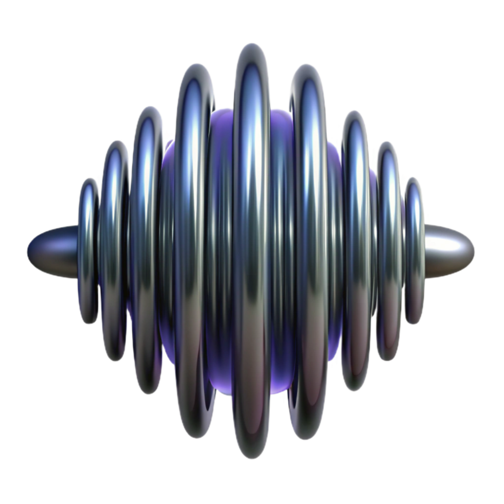 serene contemporary Soundwave Reflected Sound Isolated with Mirrored Effect authentic png