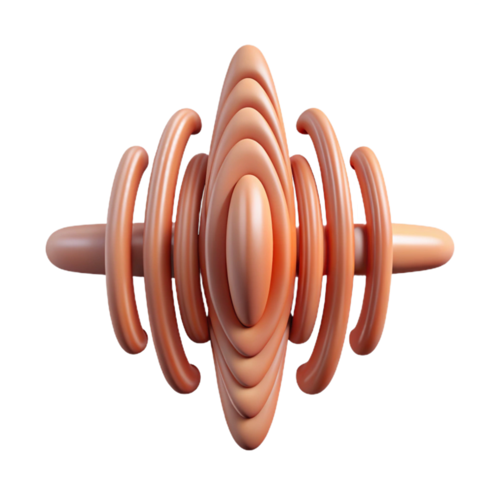 extraordinary modern Soundwave Sound Propagation Cutout with Directional Lines high quality png