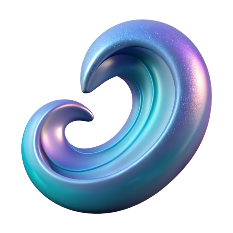 serene classic Space Wave Curl Transparent Background Isolated Element original png