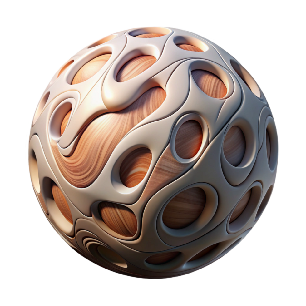 serene minimalist Sphere Composition Cutout Element with Abstract Pattern high resolution png