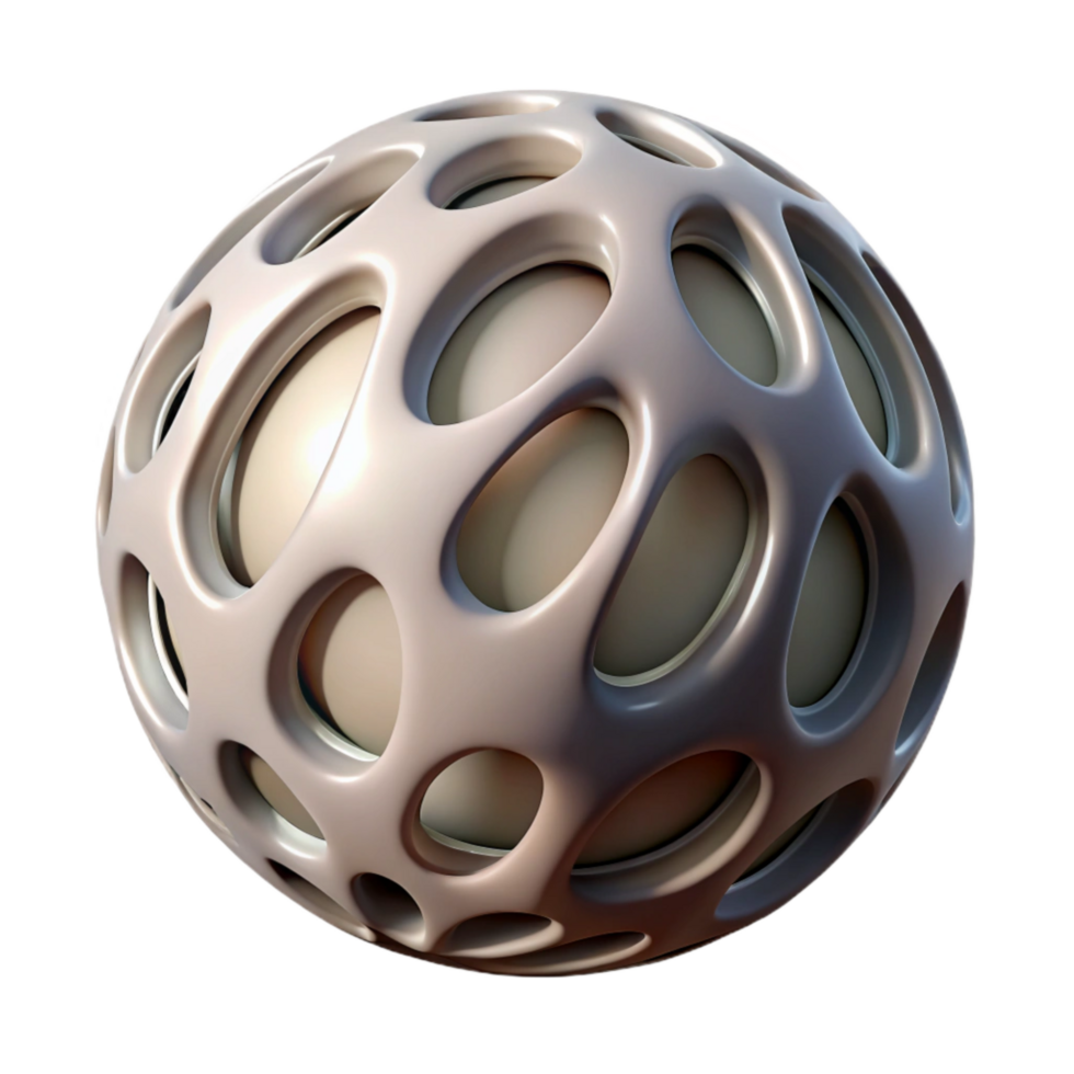 extraordinary abstract Sphere Ornament Cutout Element with Soft Shadows png