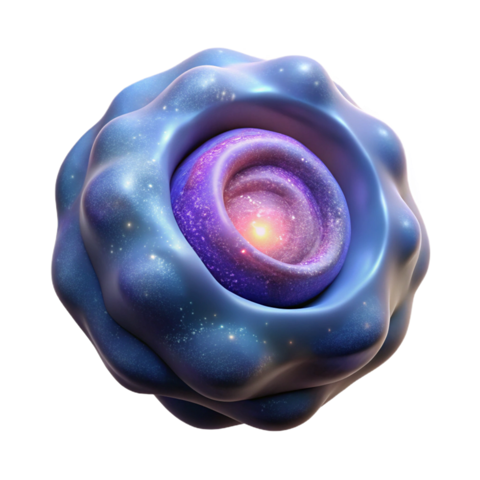 stunning modern Spinning Nebula Cutout with Glowing Core premium png