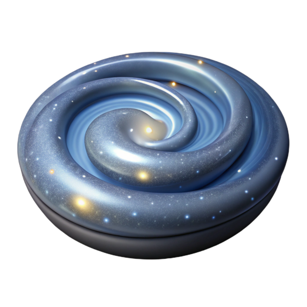 magnificent traditional Spiral Galaxy Isolated with Realistic Starfield Transparent Background professional png