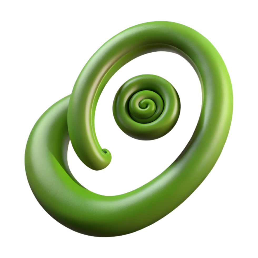 dramatic modern Spiral Vine Tendril Green Isolated Element high quality png