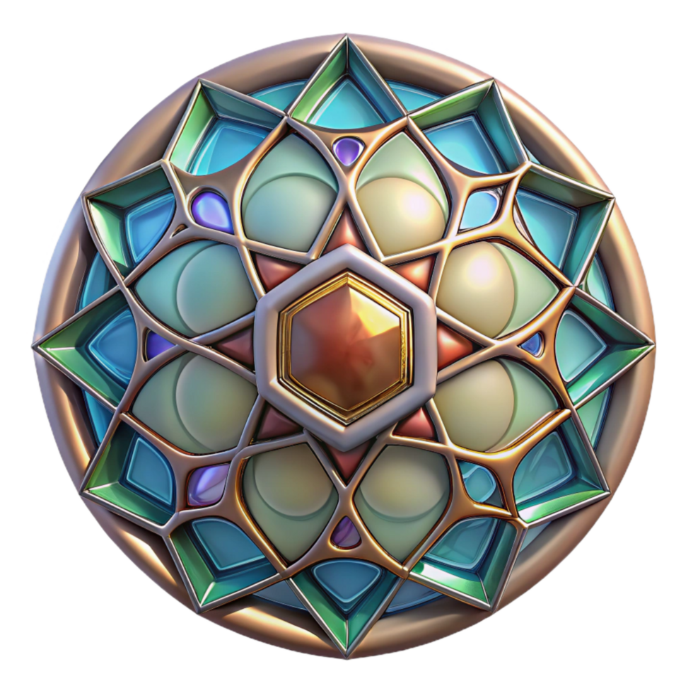 stunning artistic Stained Glass Abstract Pattern Cutout Element high resolution png
