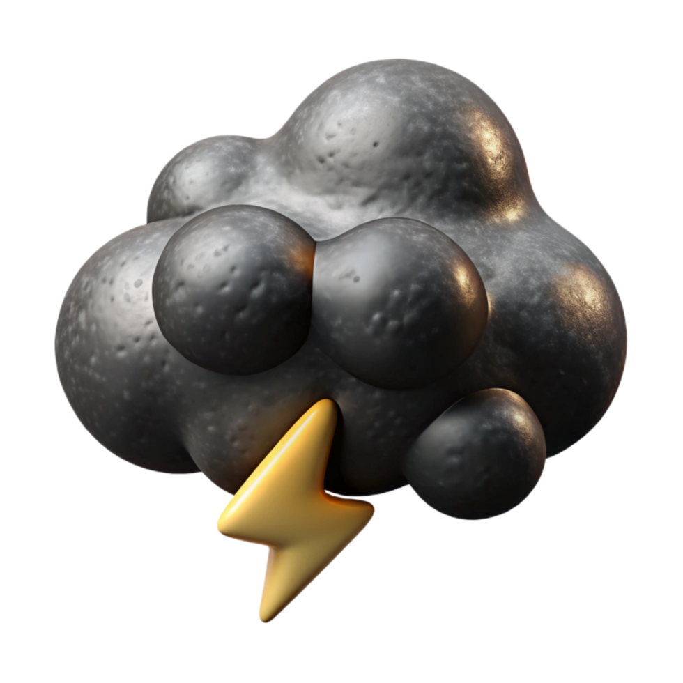 elegant abstract Storm Cloud Cutout with High Contrast Black and White high resolution png