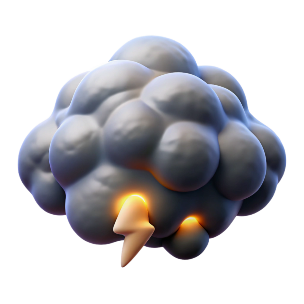 vibrant artistic Stormy Sky Isolated with Realistic Cloud Formations original png