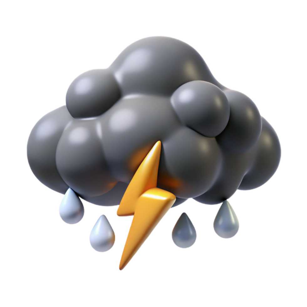 extraordinary abstract Stormy Weather Cutout with Realistic Rain and Lightning professional png