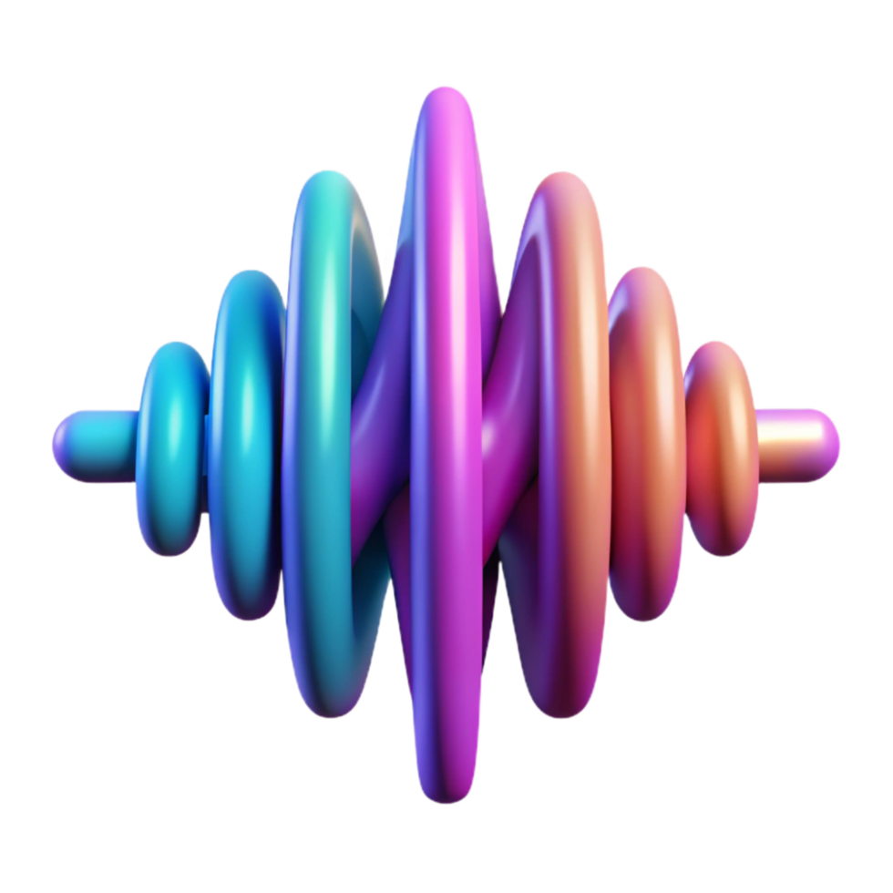 stunning traditional Stylized Soundwave Illustration Cutout with Bold Colors original png