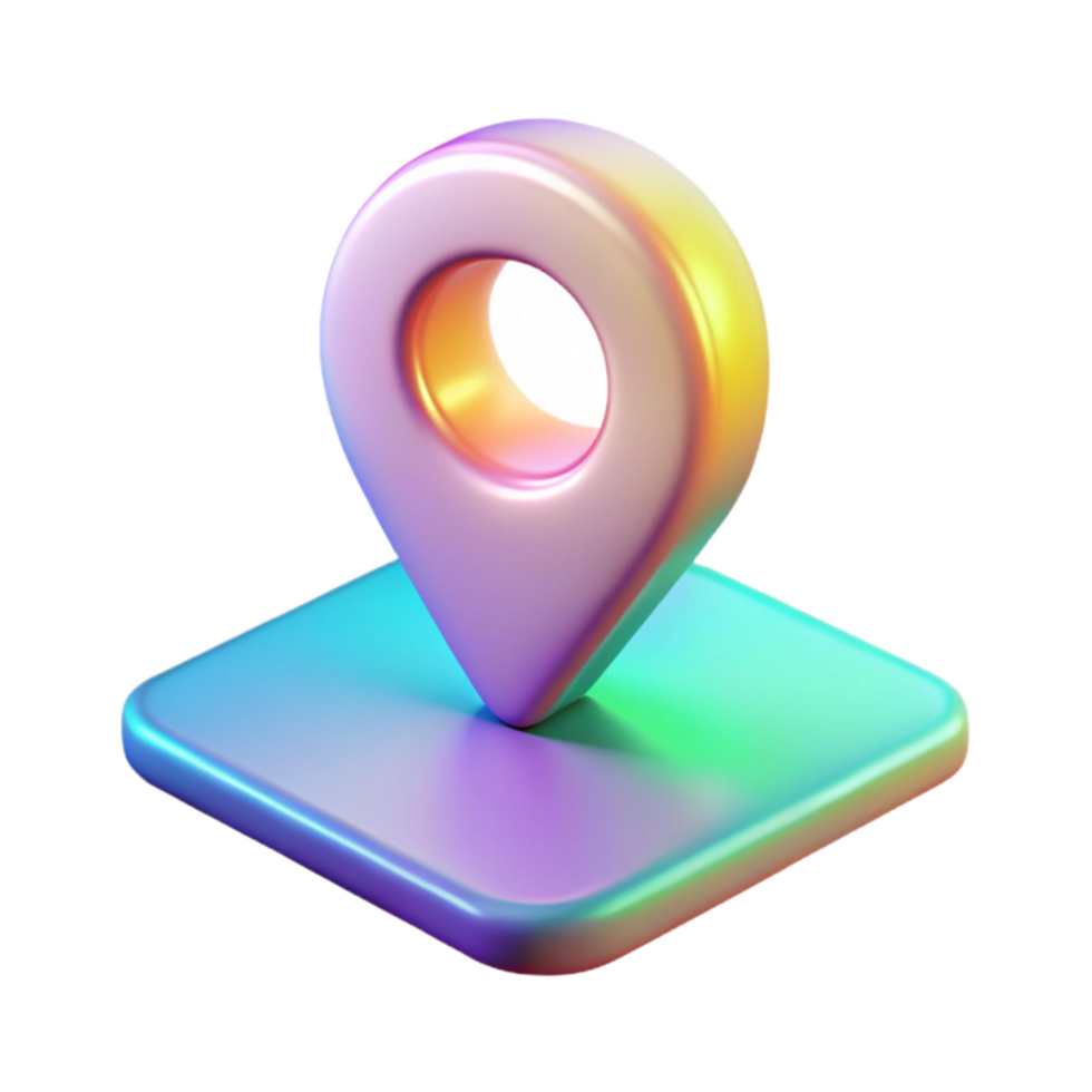 dramatic modern Stylized Spectral Zone Map Icon with Glow Transparent genuine png