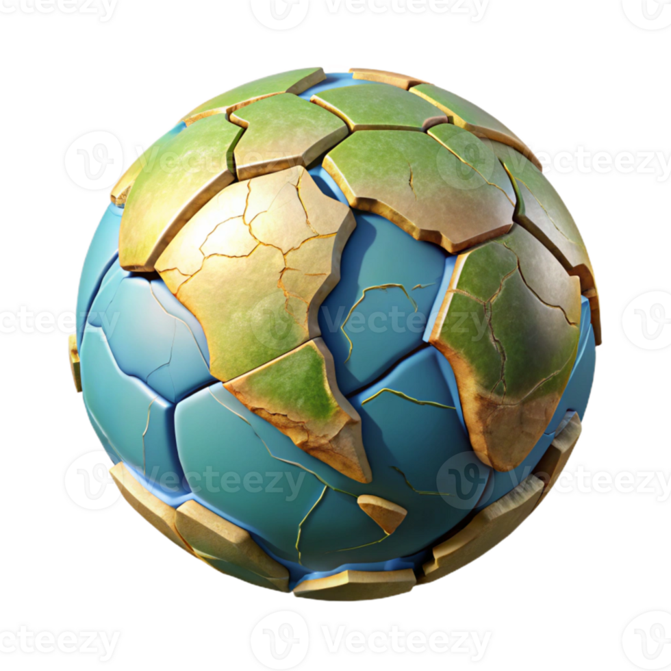 dramatic rustic Stylized Earth Crack Pattern Isolated premium png