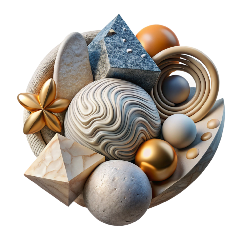 wonderful modern Subconscious ry with Abstract Shapes and Textures png