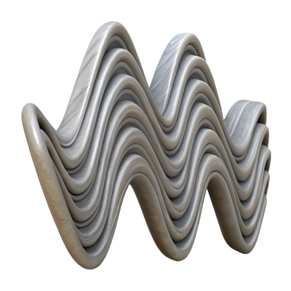 dramatic modern Subtle Grayscale Seismic Wave Pattern Cutout high resolution png