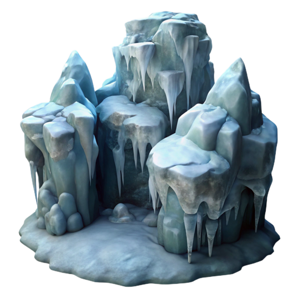 impressive modern Sunlit Gelid Grotto Ice Formations Transparent Background exclusive png