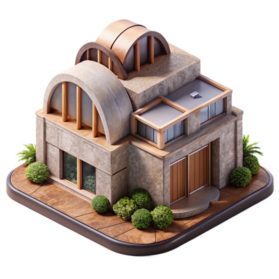 extraordinary creative Sustainable Architecture Modern Design Isolated high quality png