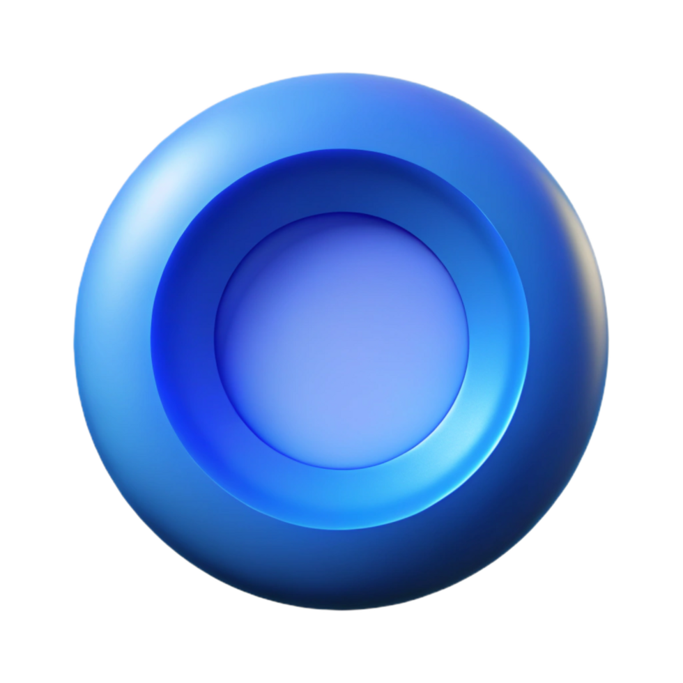 beautiful modern Symmetrical Circle Design Blue Gradient Isolated professional png