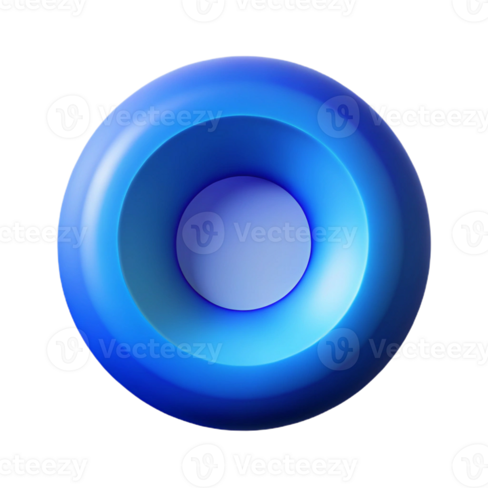 elegant traditional Symmetrical Circle Design Blue Gradient Isolated high resolution png